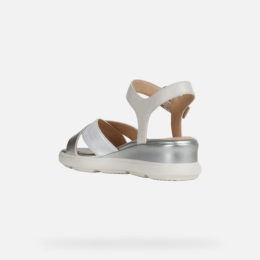 Geox Bayan Sandalet Gümüş - Pisa - AFU-836427